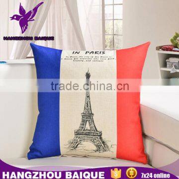 18"x18" La Tour Eiffel Tower Throw Pillowcase Linen Decorative Sofa Cushion Covers