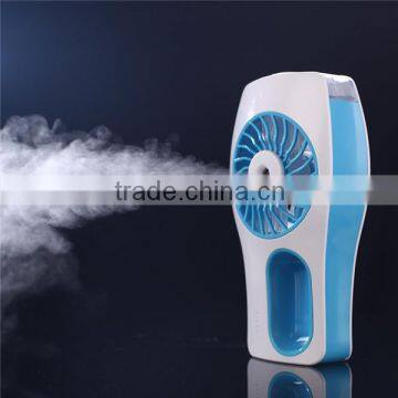 Handheld USB Mini Misting Fan with Personal Cooling Mist Humidifier and Built-in 2000mAh Rechargeable Battery for Home Office