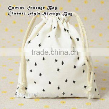 Customized made large canvas drawstring storage bag