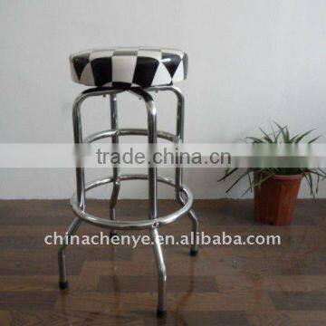 dual ring swivel barstool chair with fat pad CY809