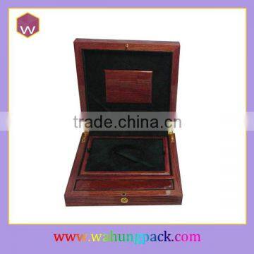 Stylish Wood Veneer Wooden Locked Medal Gift Box Wh-0318