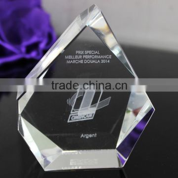 Irregular shape Crystal Glass Cube 3d Laser Block