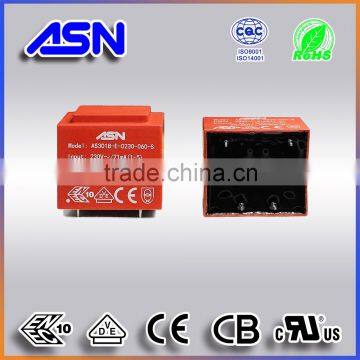 EI30/18, 2.3VA/2.8VA encapsulated transformer with VDE CE CB UL CUL ROHS approval