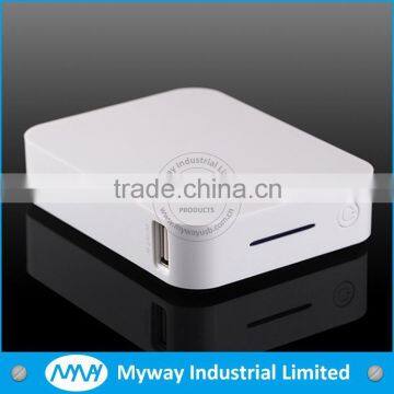 Free custom logo white box shape portable mobile phone charger smart power bank with CE.Rohs