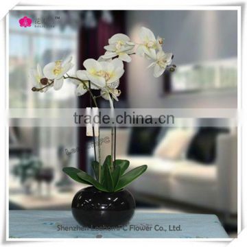 real touch white black orchid flowers for sale artificial flowers