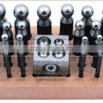 Dapping Punch Set of 24 With Dapping Block And Stand/ Jewelry making Tools