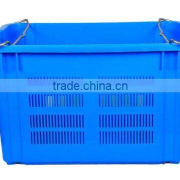 PLASTIC RECTANGULAR INDUSTRIAL BASKET WITH HANDLES 5712H