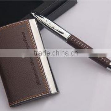 HIgh quanlity business card holder and pen gift set