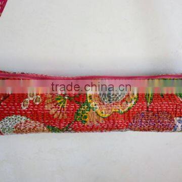 Red Kantha Yoga Bag Hippie Cross Body Bag Vintage Yoga Mat Bag Indian Ethnic Traditional Yoga Bag Embroidery Bag photo-3