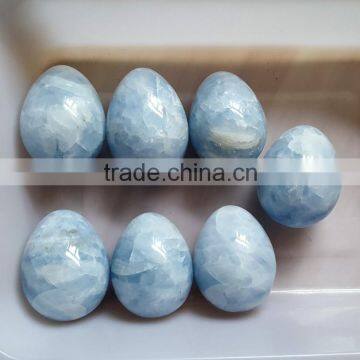 Wholesale Natural Rock Blue Calcite Eggs Crystal Stone Eggs for Sale