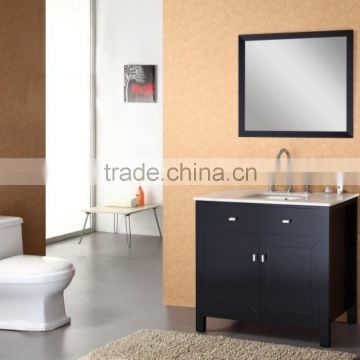 Espresso Modern Waterproof Bathroom Wooden Cabinet