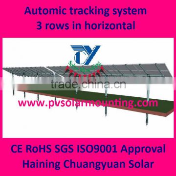 Solar tracking with ground screw