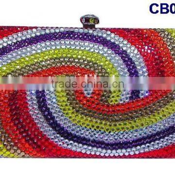 CB0135-(35-40) colorful different design purse handbags clutch crystal evening clutch rhinstone ladies purse crystal clutch