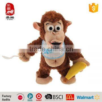 Sedex 4 Soft Toy for Promotion Plush Stuffed Animals Talking Monkey