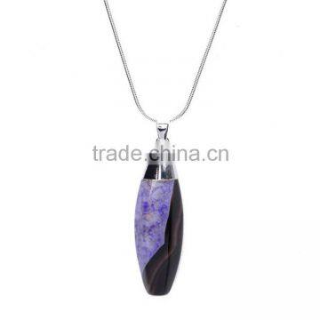 Jewelry 2016 Hot Gemstone Necklace Crystal Stone Pendant Necklace photo-6
