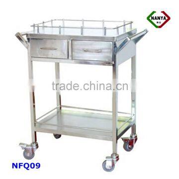 NFQ09 Stainless steel metal trolley with wheels