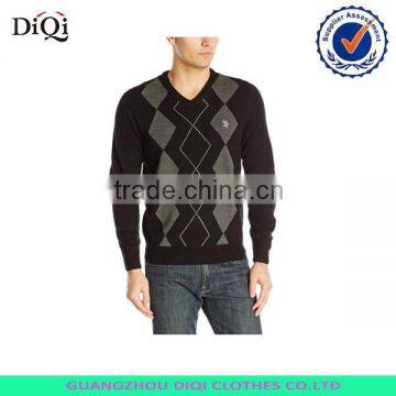 2015 autumn men's argyle pullover sweater