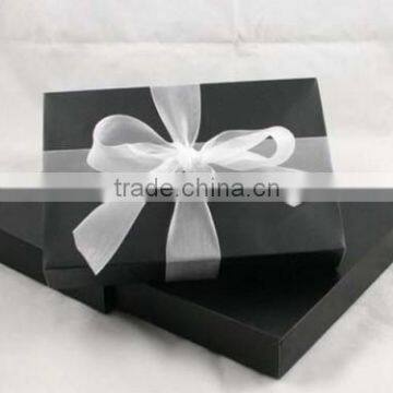 Luxury gift packaging box for clothing with coloured ribbon