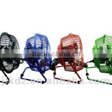 6 inch metal usb mini laptop desk fan with various colors
