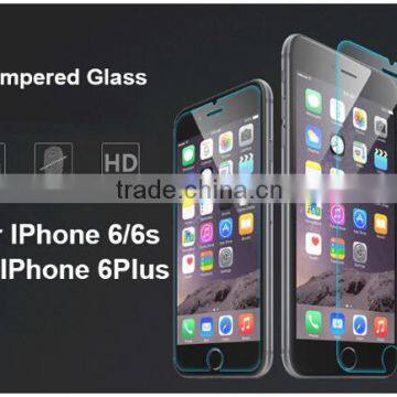 100% perfect fit 2.5D 0.33mm tempered glass screen protector bubble shield for iphone 6