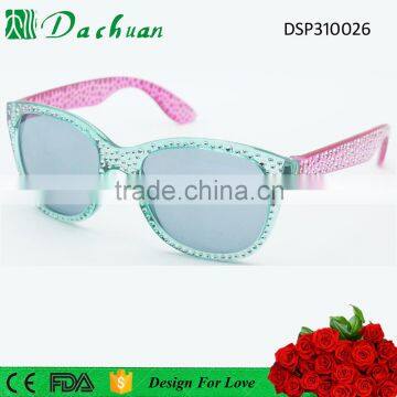 2016 latest Italy design fashion PC injection beautiful diamond children girl sunglasses UV400 EN71