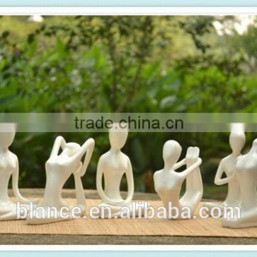 yoga girl ceramic figurine in india yoga statue design