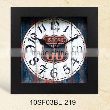 2016 shabby chic MDF wall clock design (10SF03BL-219)