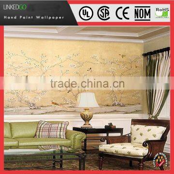 Factory Price beauty silk design wallpaper suitable for interior museum hotels conference hall design