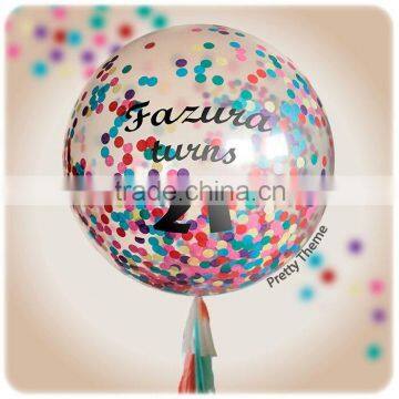 Chinese transparent foil confetti balloon