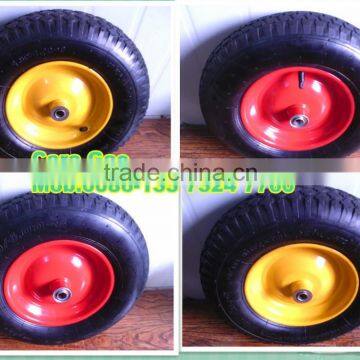 Qingdao wheel barrow tire with rim 4.80/4.00-8