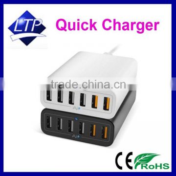 Mobile Phone Use Qualcomm Certified /QC 2.0 USB Fast Charger Quick Charger 2.0 technology 6 USB Ports