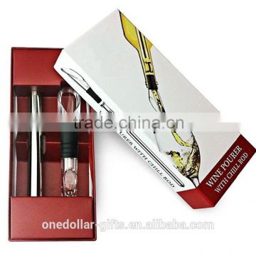 Wine Chiller Stick with Pourer Gift Set