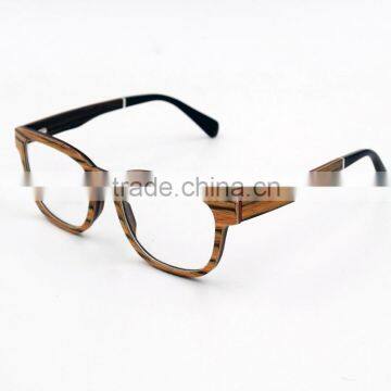 zebra wood layered gentleman optical glasses frame