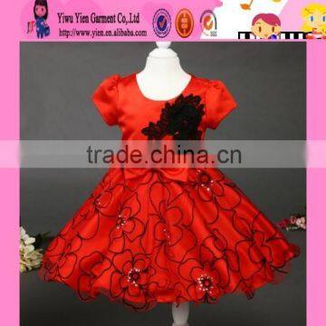 2015 Boutique Shop Hot Sale Flower Baby Dress Korean Style Strap Princess Kids Girl Fairy Dress