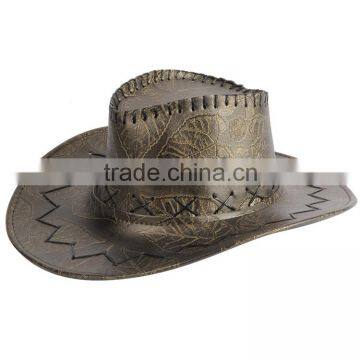 hotsale wholesale custom unisex western PU cowboy hat
