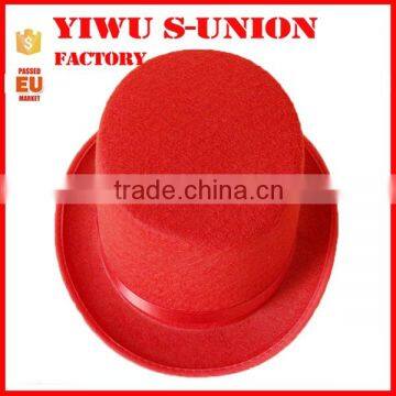 Halloween magic red round felt carvinal party lincoln top hat