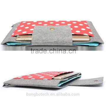 Wool Felt Material With Canvas Carrying Sleeve for Macbook 11/12 Inch Laptop Cover photo-4