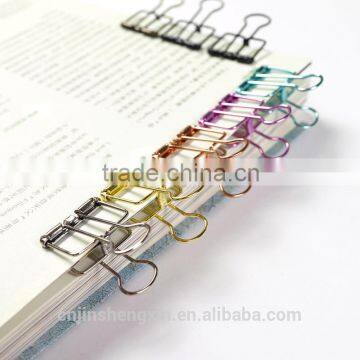 Simple metal hollow Nagao PDA cute creative stationery clips color office paper clip container Paper clipS 50MM 41MM 25MM 9MM