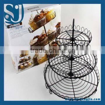 Trade Assurance 3 Tier Iron Spray Cake Stand with any packing