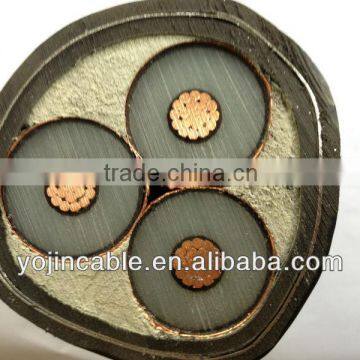 CE ISO IEC GOST certificates 0.6/35kv 3x150mm2 copper core XLPE insulaion with STA PVC sheath power cable