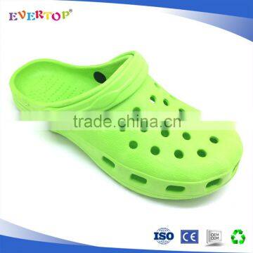 2017 cheap comfortable nice green with simple design eva gerden clog slippers