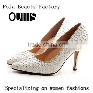 2015 Elegant New Design Leather Women High Heel Shoes Lady Pumps CP5860