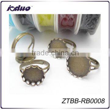 10/12/14/16/18/20mm Cheapest Price Brass Bronze Vintage Lace Ring Bezels Base Setting Tray