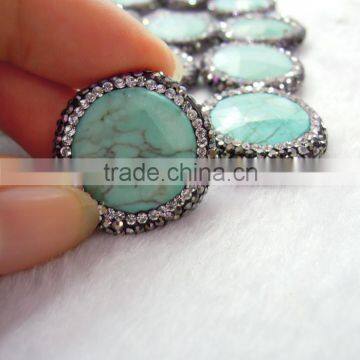 Green Turquoise With High Quality Rhinestone Pendant in Different Shape photo-5