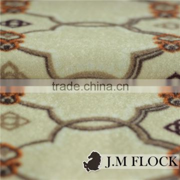 Polyester flocking soft hand flocked african wax printed fabric