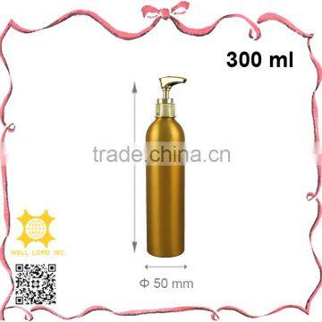 300ml textured spray painting aluminum bottle with lotion pump