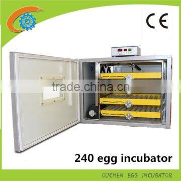 OC-200 Hot sale egg incubators hatcher incubator 240 eggs 12v CE approved