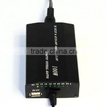 DC Output Type and Plug In Connection 100w Universal Laptop Ac Power Charger Adapter 8Tips/Connectors/Plugs