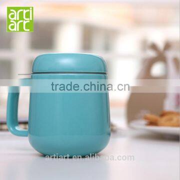 2016 Original new design colorful high quality ceramic tea infuser mug