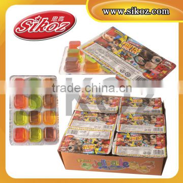 sk-v154 Halal 12pcs Colorful Fruit Mini Cube Jelly Pudding